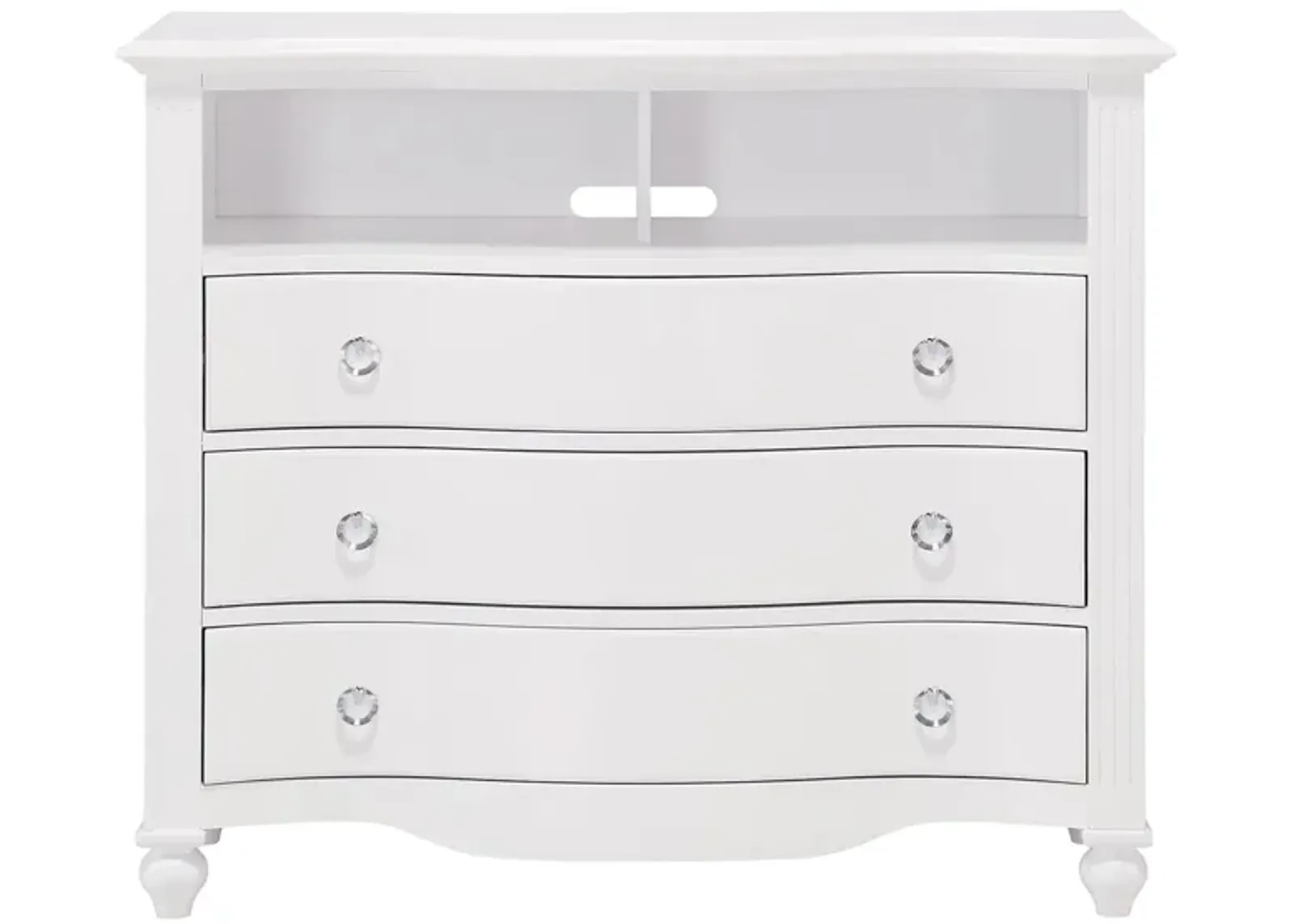 Jayla Media Chest in White by Homelegance