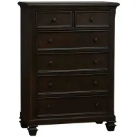 Glendale 6 Drawer Chest in Charcoal Brown by Heritage Baby