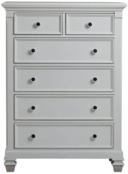 Glendale 6 Drawer Chest in Pure White by Heritage Baby