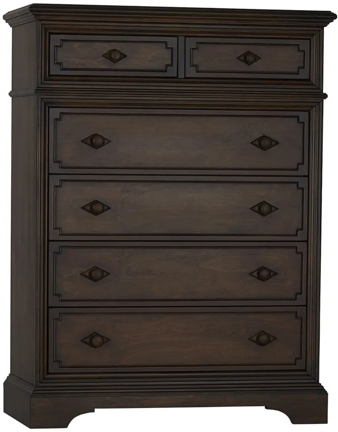 Amherst 6 Drawer Chest in Burnt Oak by Heritage Baby