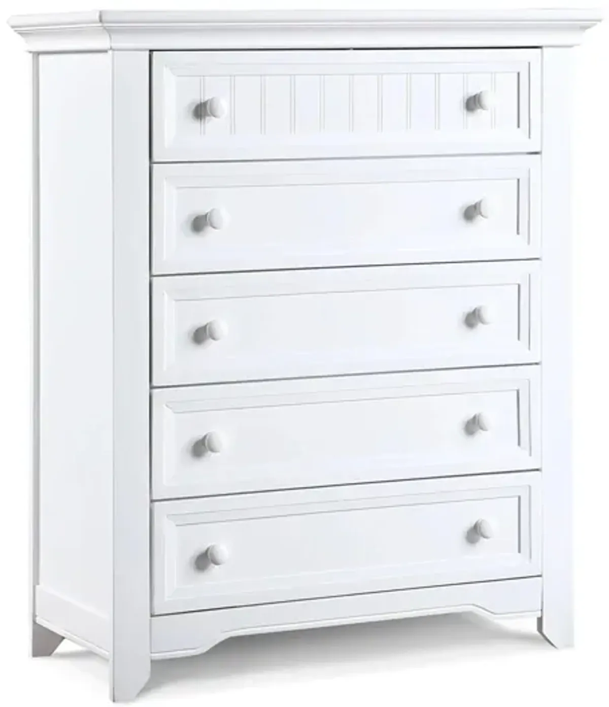 Winchester 5 Drawer Chest in White by Heritage Baby