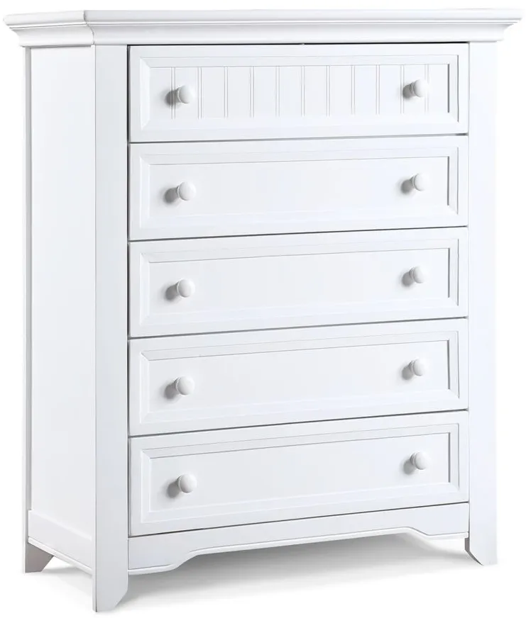 Winchester 5 Drawer Chest in White by Heritage Baby