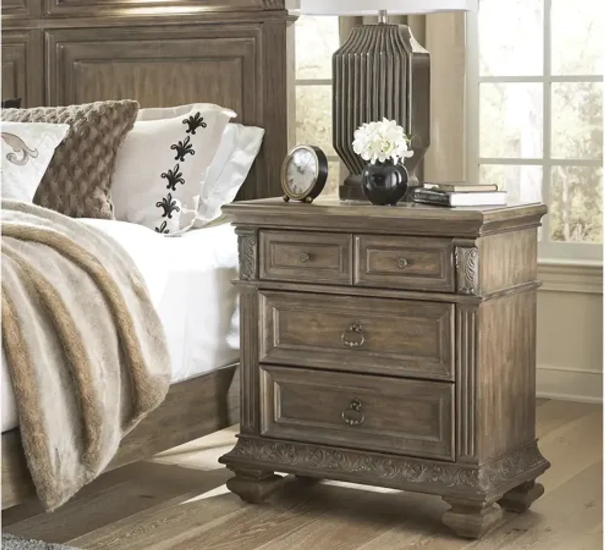 Carlisle Court Bedside Chest w/ Charging Station