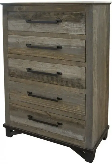 Loft Brown 5 Drawer Chest in Brown by International Furniture Direct