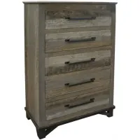 Loft Brown 5 Drawer Chest in Brown by International Furniture Direct