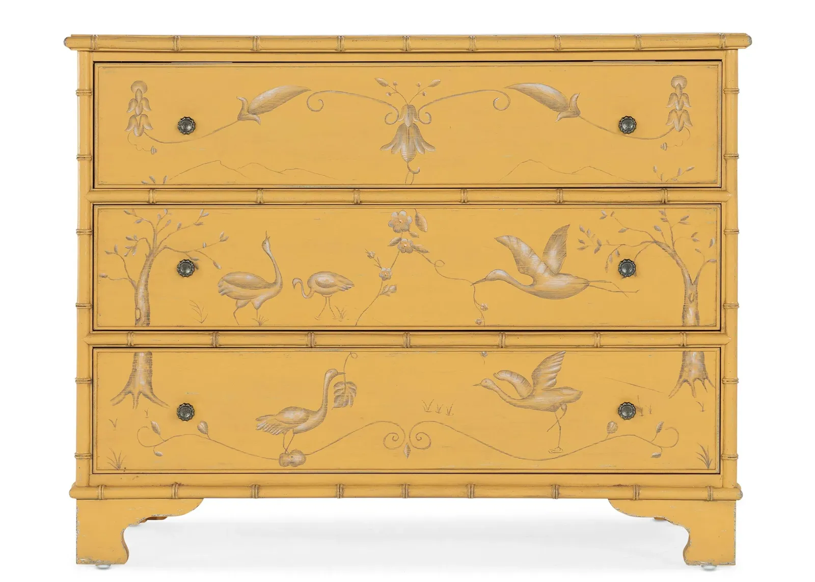 Charleston Three-Drawer Accent Chest in Canary by Hooker Furniture