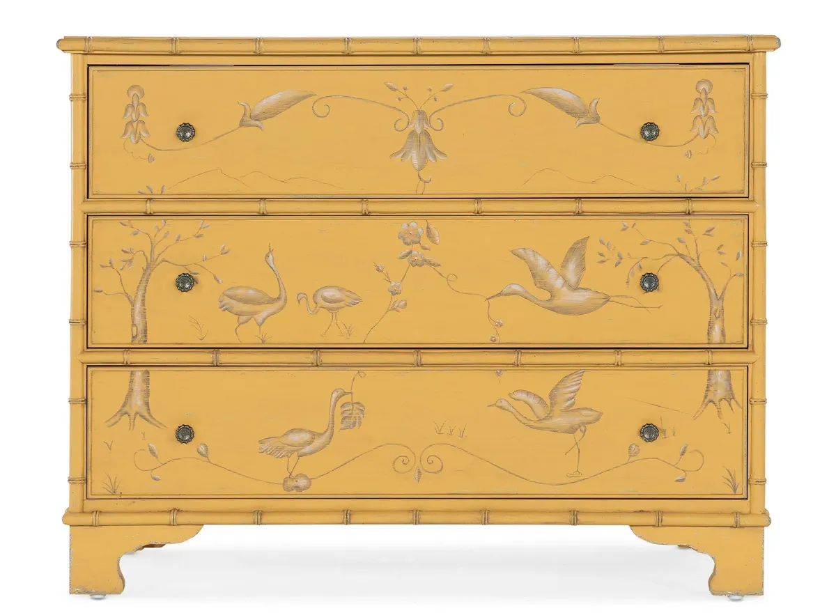 Charleston Three-Drawer Accent Chest in Canary by Hooker Furniture