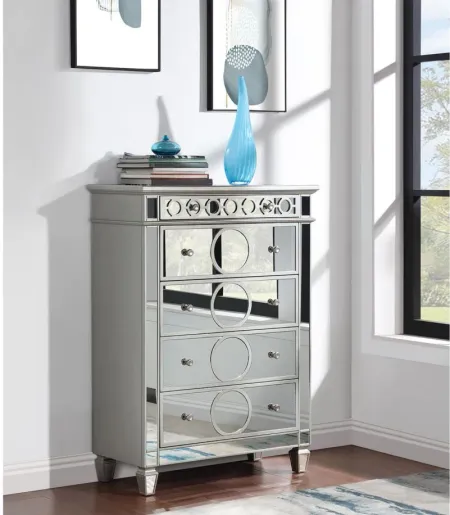 Geneva Chest in Silver/Mirror by Glory Furniture