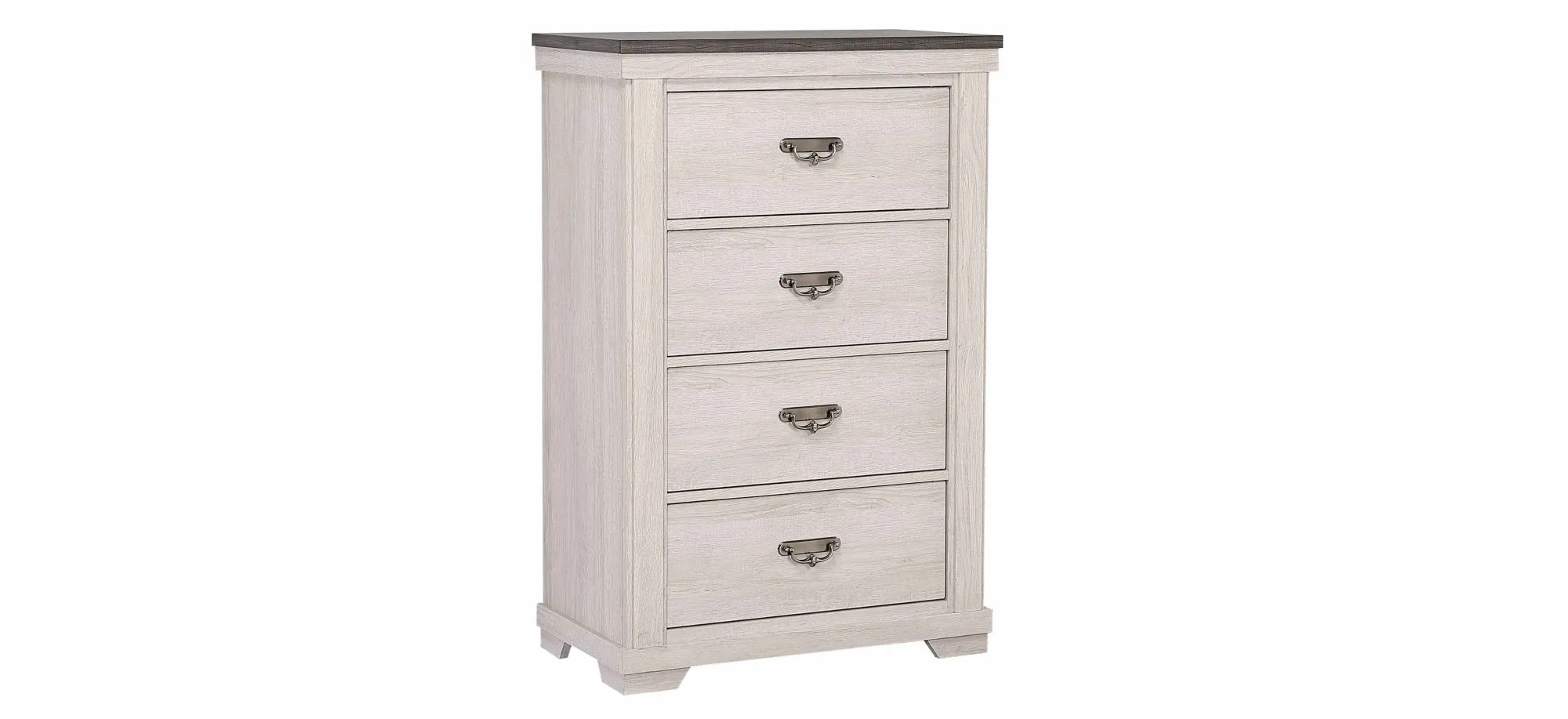 Leighton 4 Drawer Chest in Vintage Linen & Rustic Grey by Crown Mark