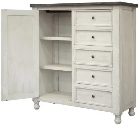 Stone Gentleman's Chest in White by International Furniture Direct