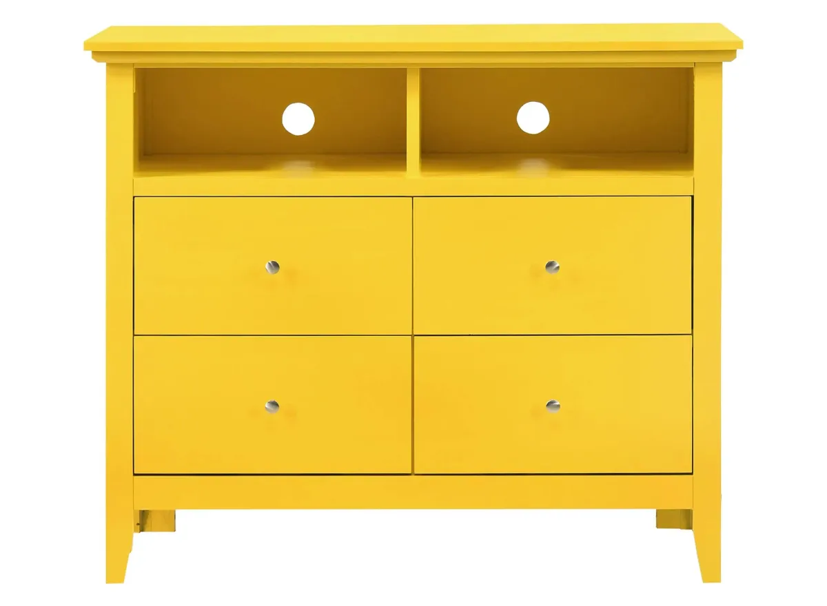 Hammond Media Chest in Yellow by Glory Furniture