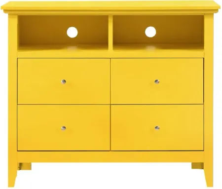 Hammond Media Chest in Yellow by Glory Furniture