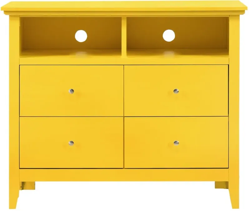 Hammond Media Chest in Yellow by Glory Furniture
