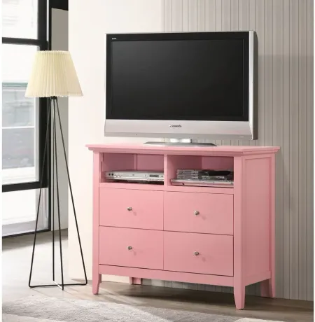 Hammond Media Chest in Pink by Glory Furniture