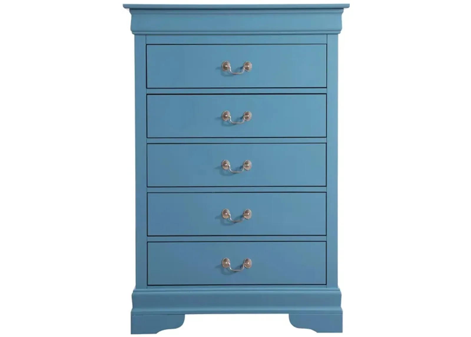 Rossie 5-Drawer Bedroom Chest in Blue by Glory Furniture