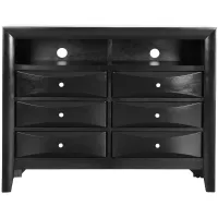 Marilla Media Chest in Black by Glory Furniture