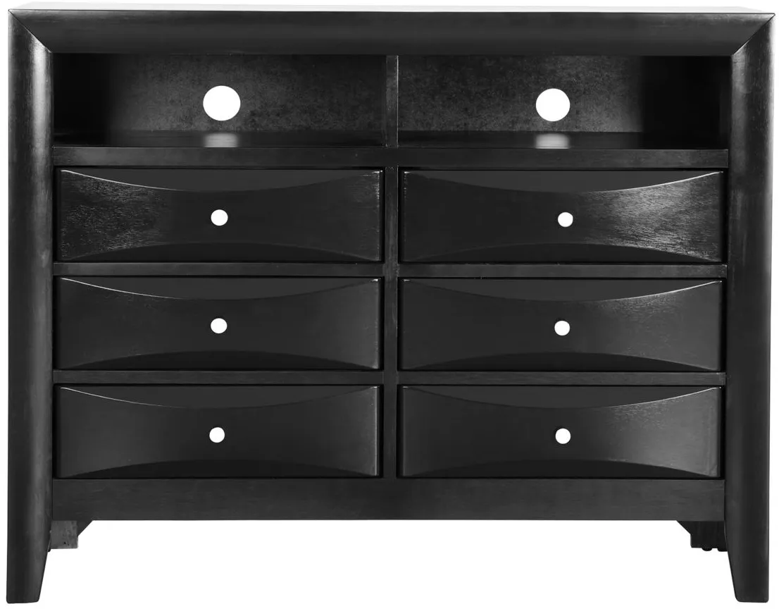 Marilla Media Chest in Black by Glory Furniture