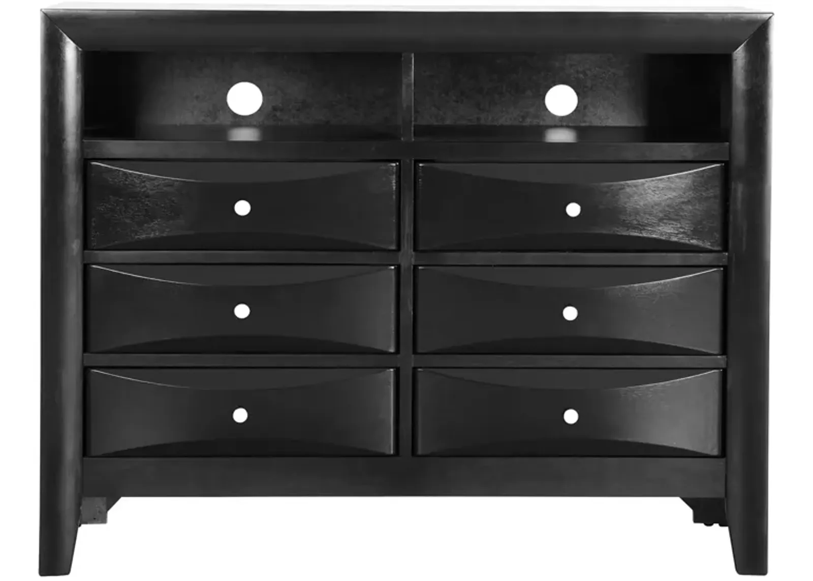 Marilla Media Chest in Black by Glory Furniture