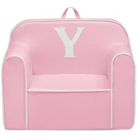 Cozee Monogrammed Chair Letter "Y" in Pink/White by Delta Children