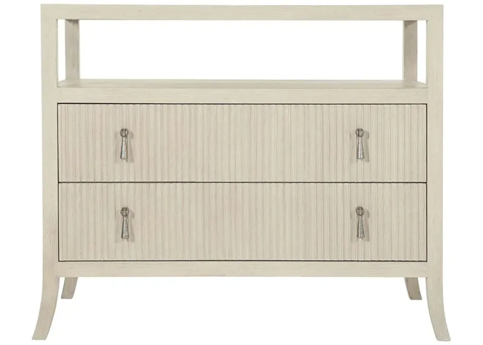 East Hampton Bachelor's Nightstand in Cerused Linen by Bernhardt