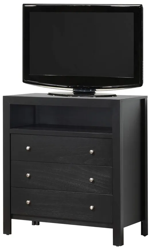 Burlington Media Chest in Black by Glory Furniture