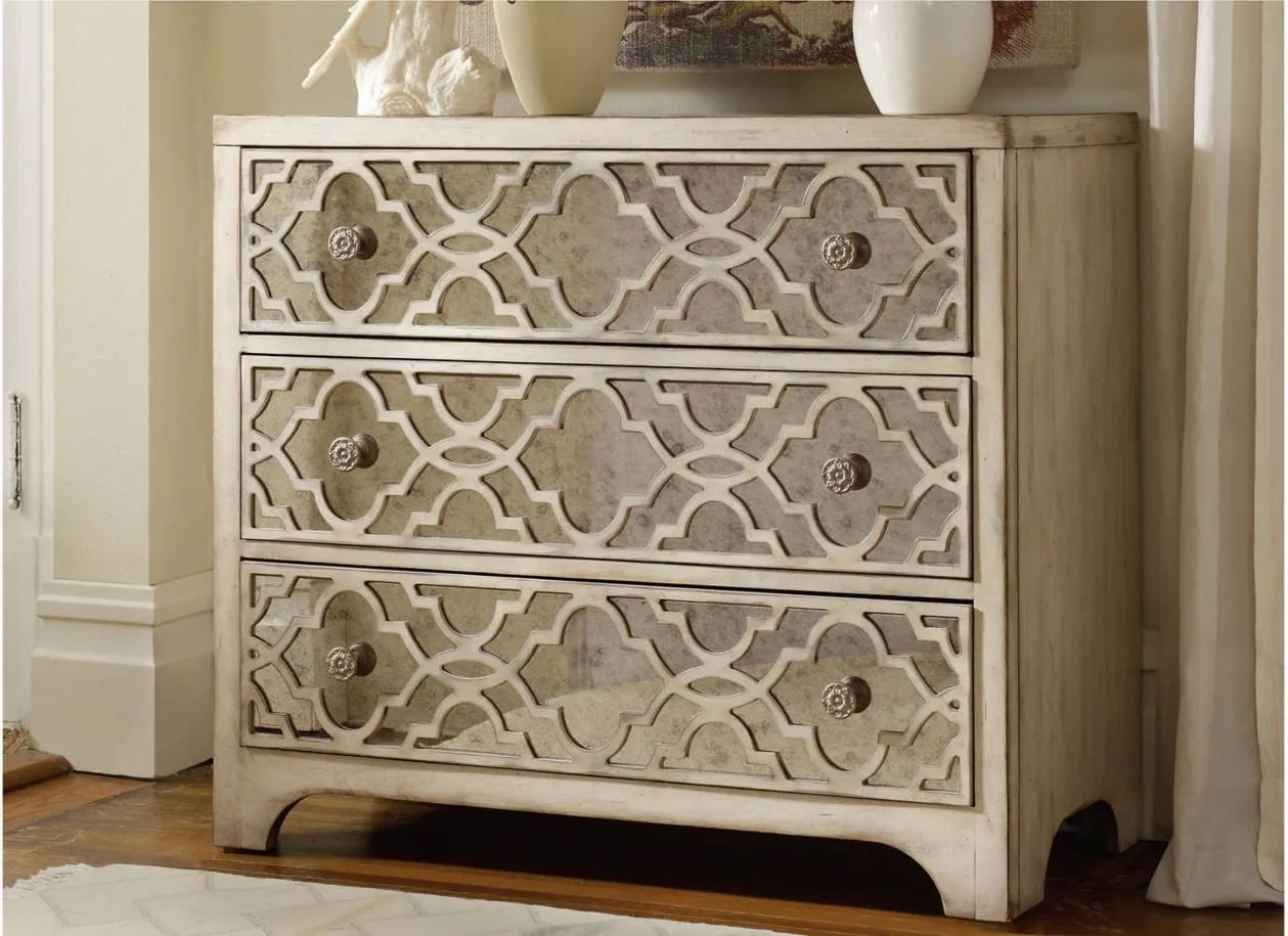 Sanctuary Fretwork Bedroom Chest in Pearl Essence by Hooker Furniture