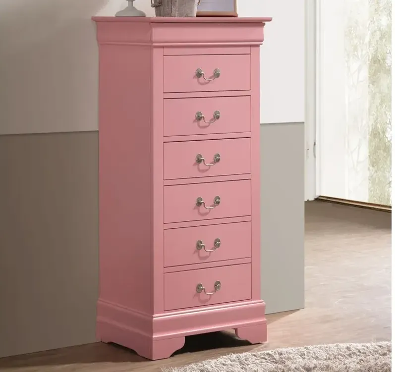 Rossie Lingerie Chest in Pink by Glory Furniture