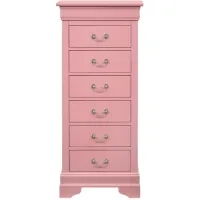 Rossie Lingerie Chest in Pink by Glory Furniture