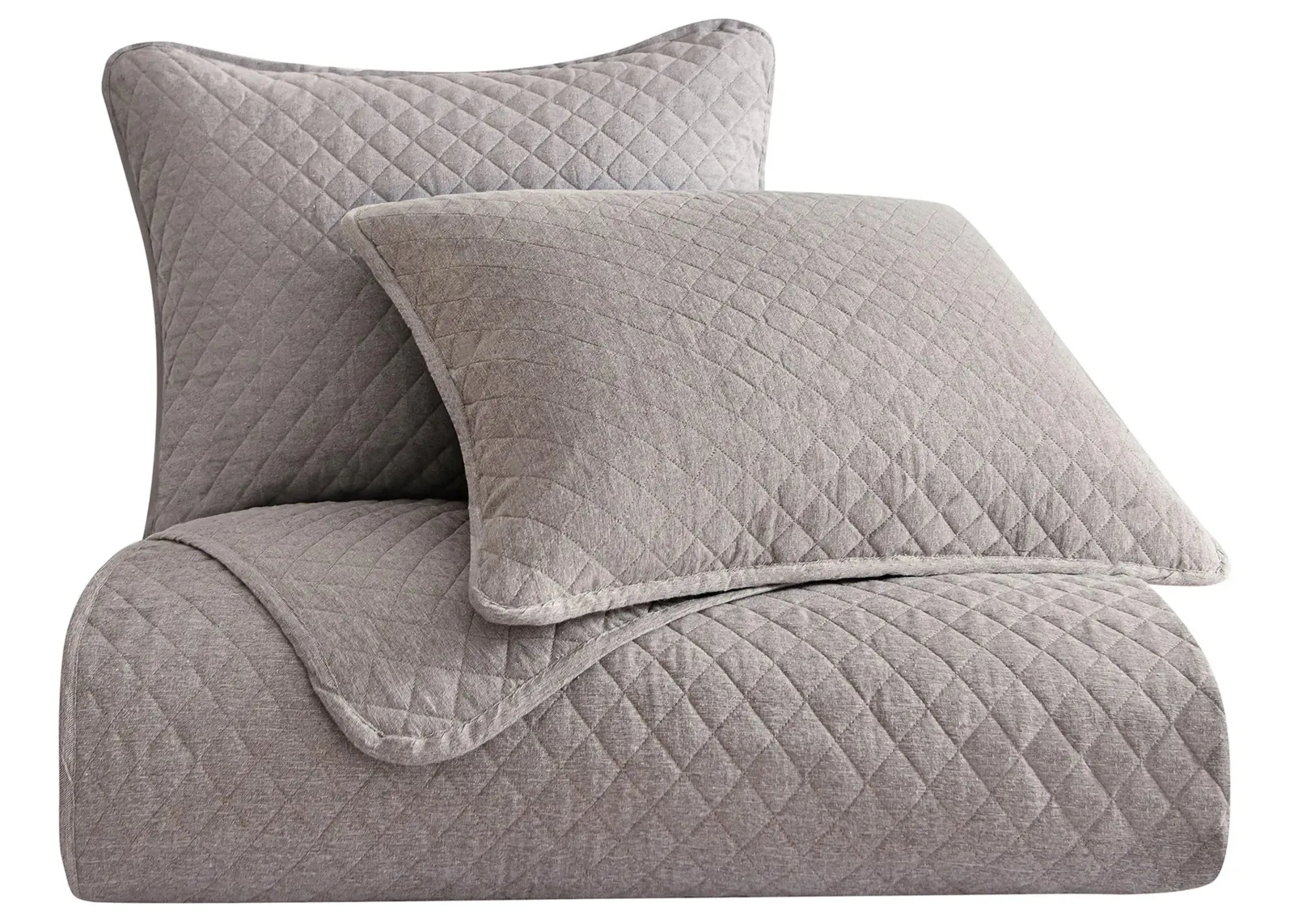 Anna Diamond Quilted 3-pc. Coverlet Set in Taupe by HiEnd Accents