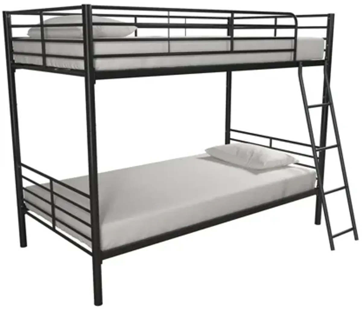 DHP Convertible Twin over Twin Metal Bed in Black by DOREL HOME FURNISHINGS