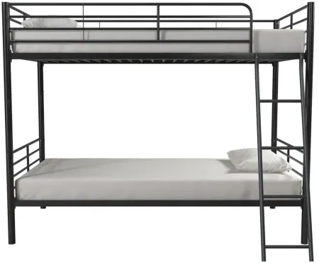 DHP Convertible Twin over Twin Metal Bed in Black by DOREL HOME FURNISHINGS