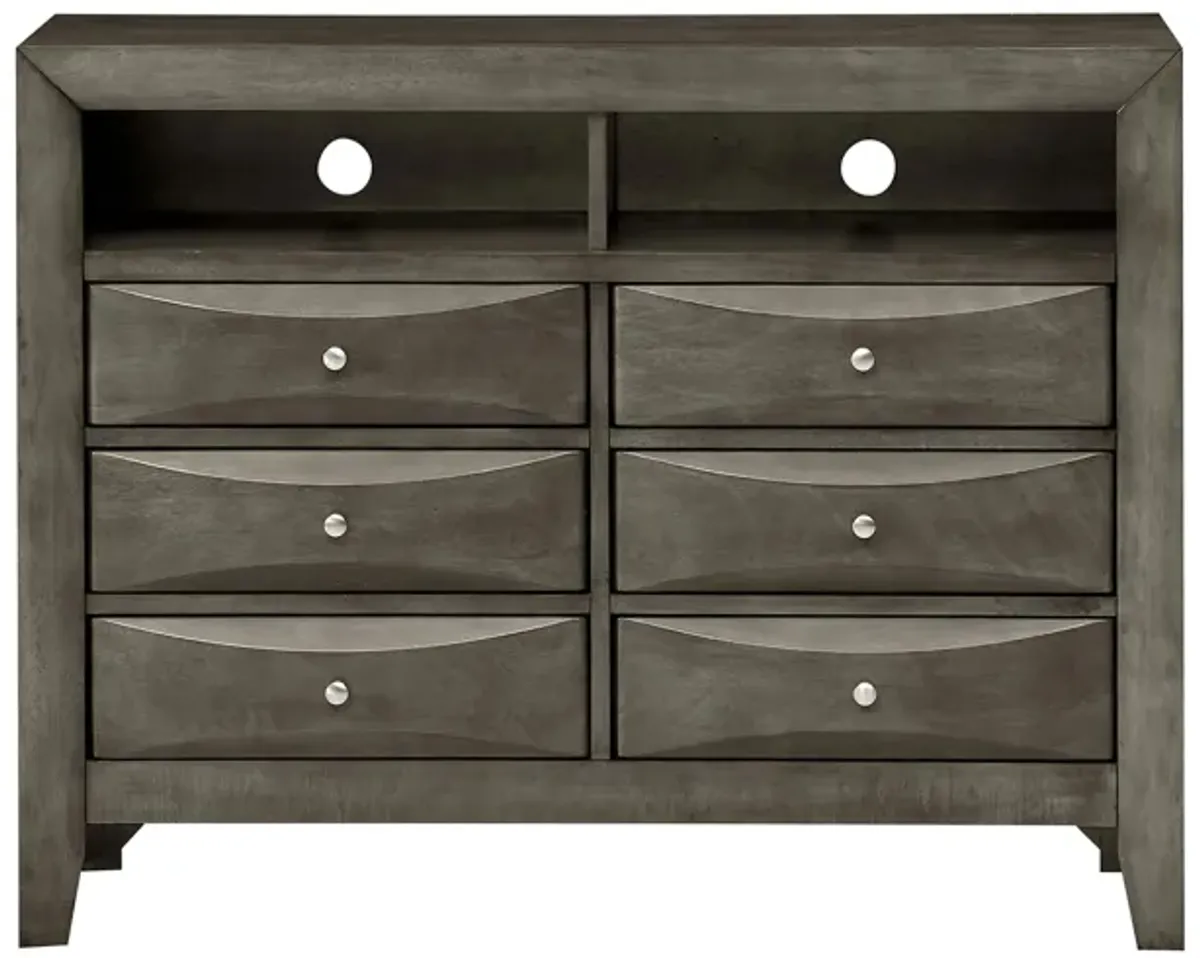 Marilla Media Chest in Gray by Glory Furniture