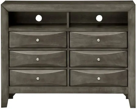 Marilla Media Chest in Gray by Glory Furniture