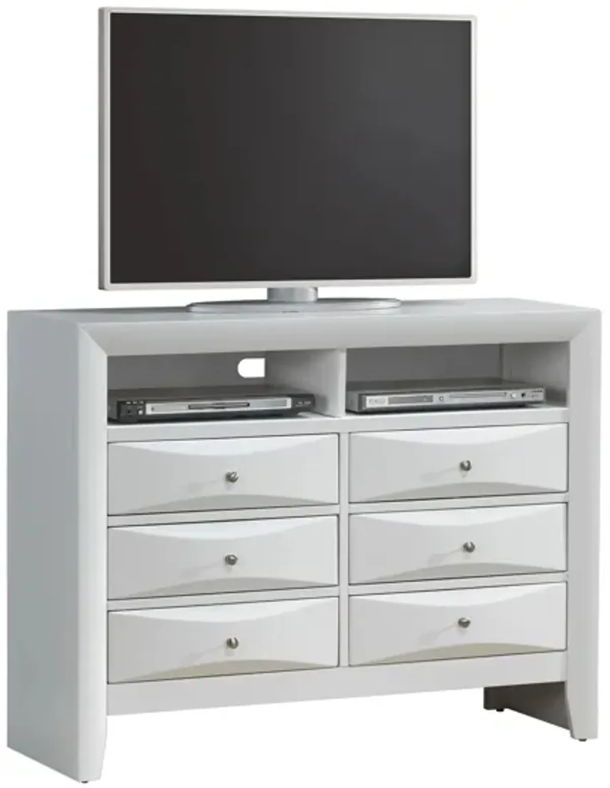 Marilla Media Chest in White by Glory Furniture