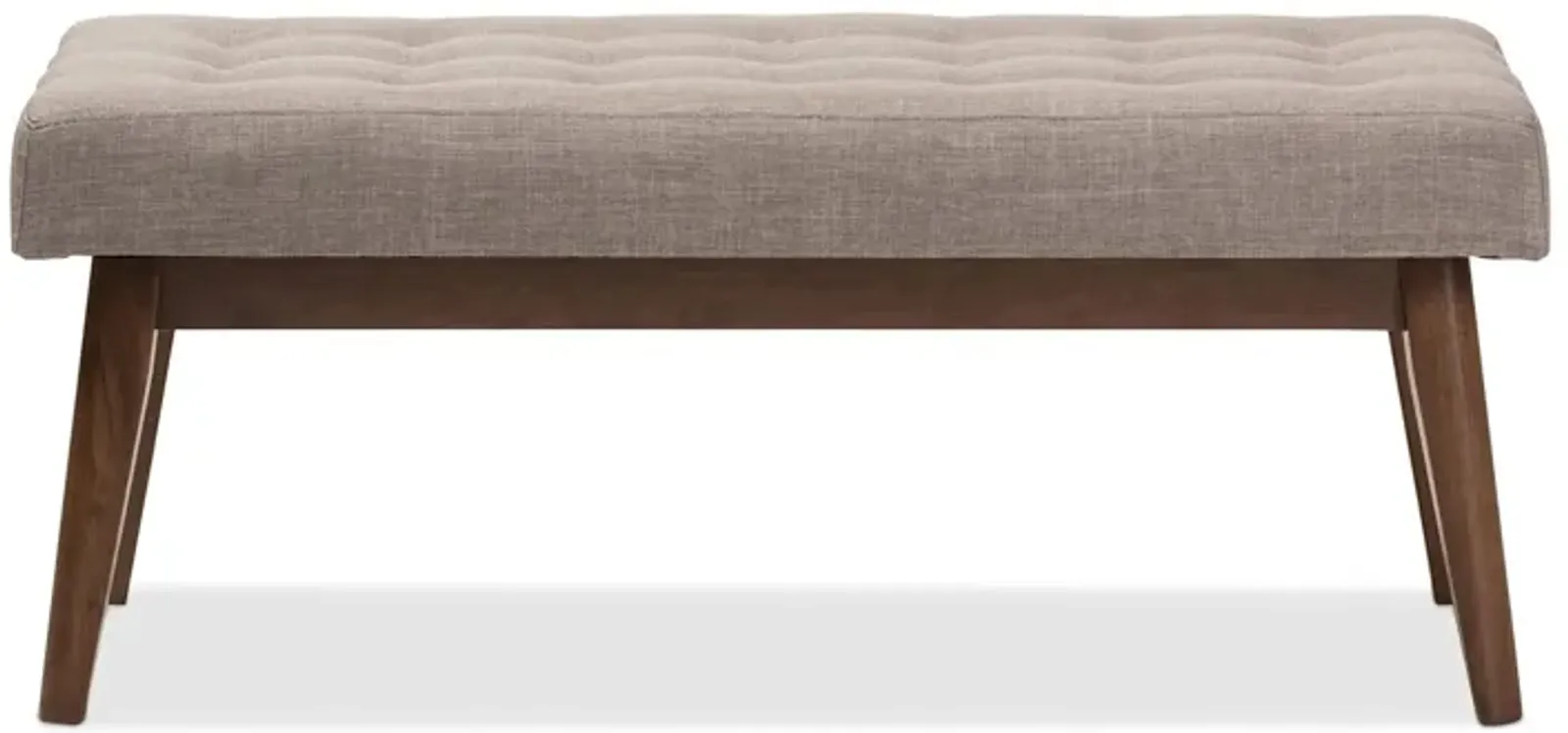 Elia Fabric Button-Tufted Bench