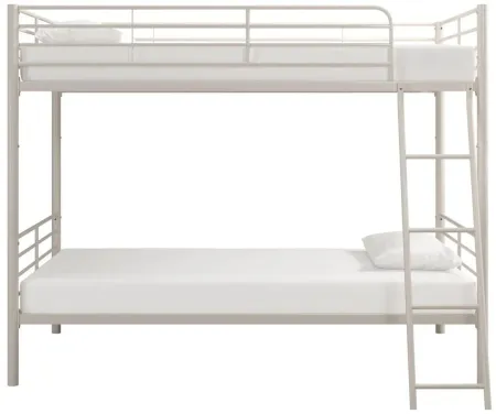 DHP Convertible Twin over Twin Metal Bed in White by DOREL HOME FURNISHINGS