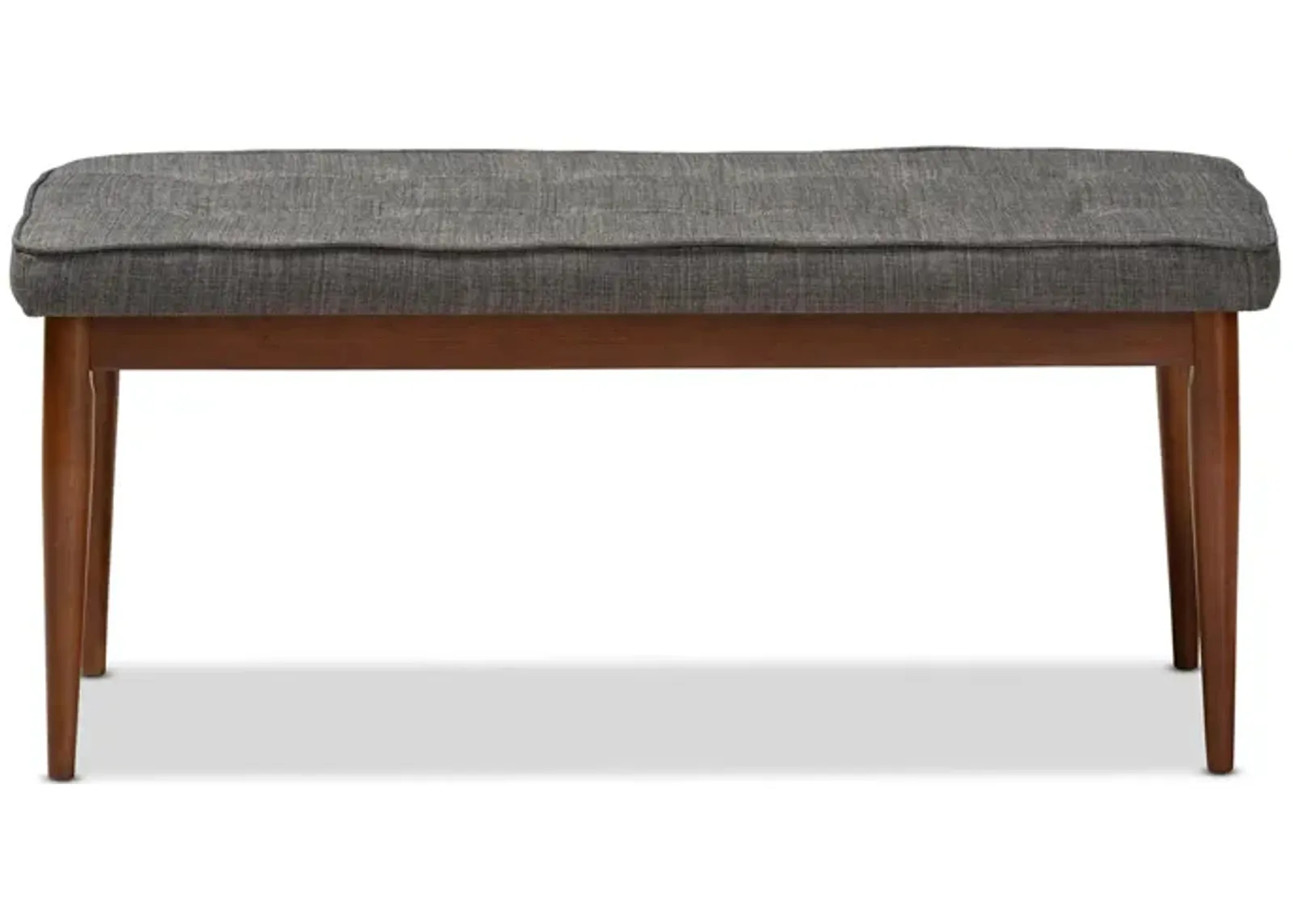 Itami Fabric Upholstered Wood Bench in Gray by Wholesale Interiors