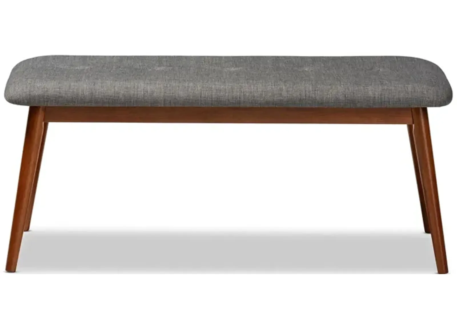 Flora II Fabric Upholstered Wood Bench in Gray by Wholesale Interiors