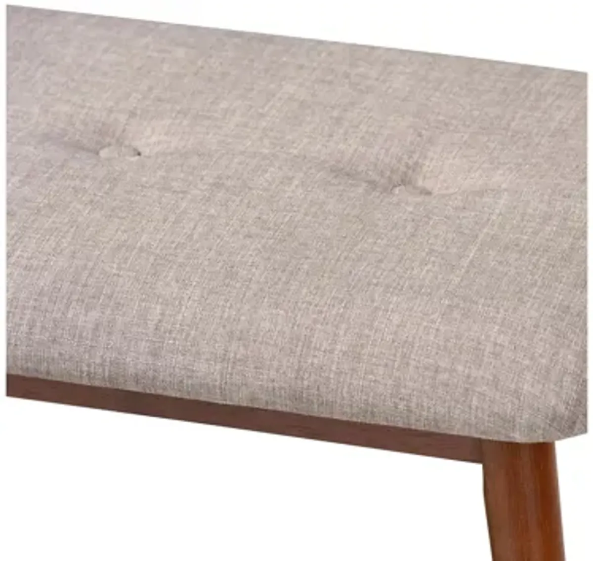 Flora II Fabric Upholstered Wood Bench