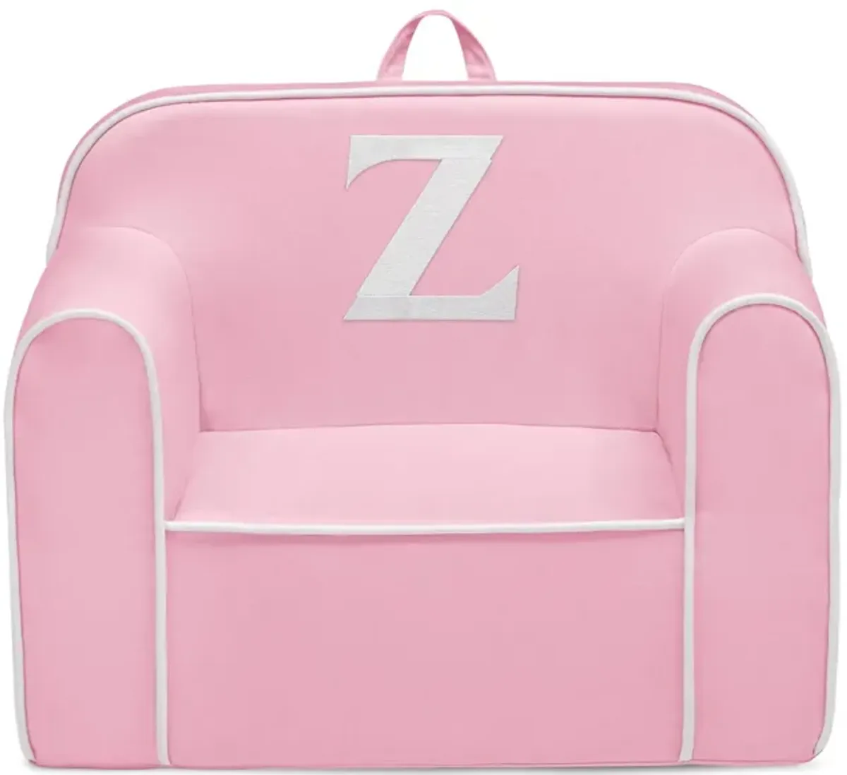 Cozee Monogrammed Chair Letter "Z" in Pink/White by Delta Children