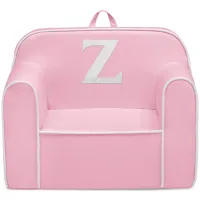 Cozee Monogrammed Chair Letter "Z" in Pink/White by Delta Children