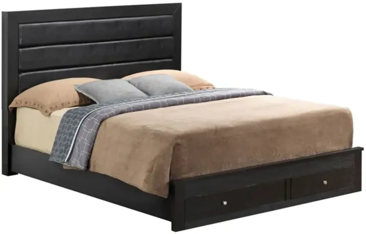 Burlington Full Storage Bed in Black by Glory Furniture