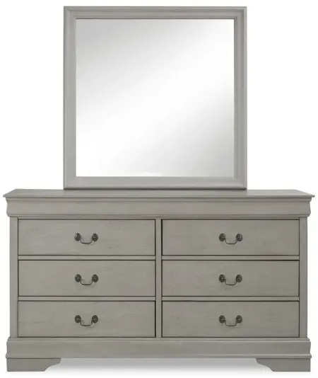 Kordasky Dresser and Mirror in Gray by Ashley Furniture
