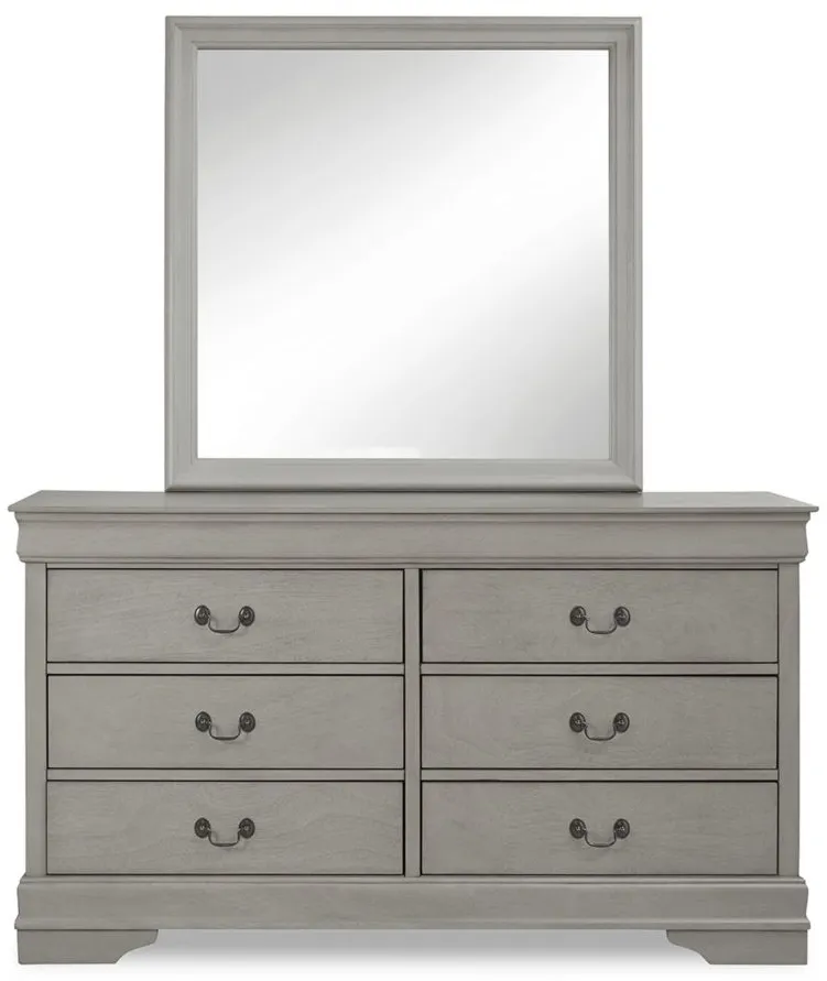 Kordasky Dresser and Mirror in Gray by Ashley Furniture