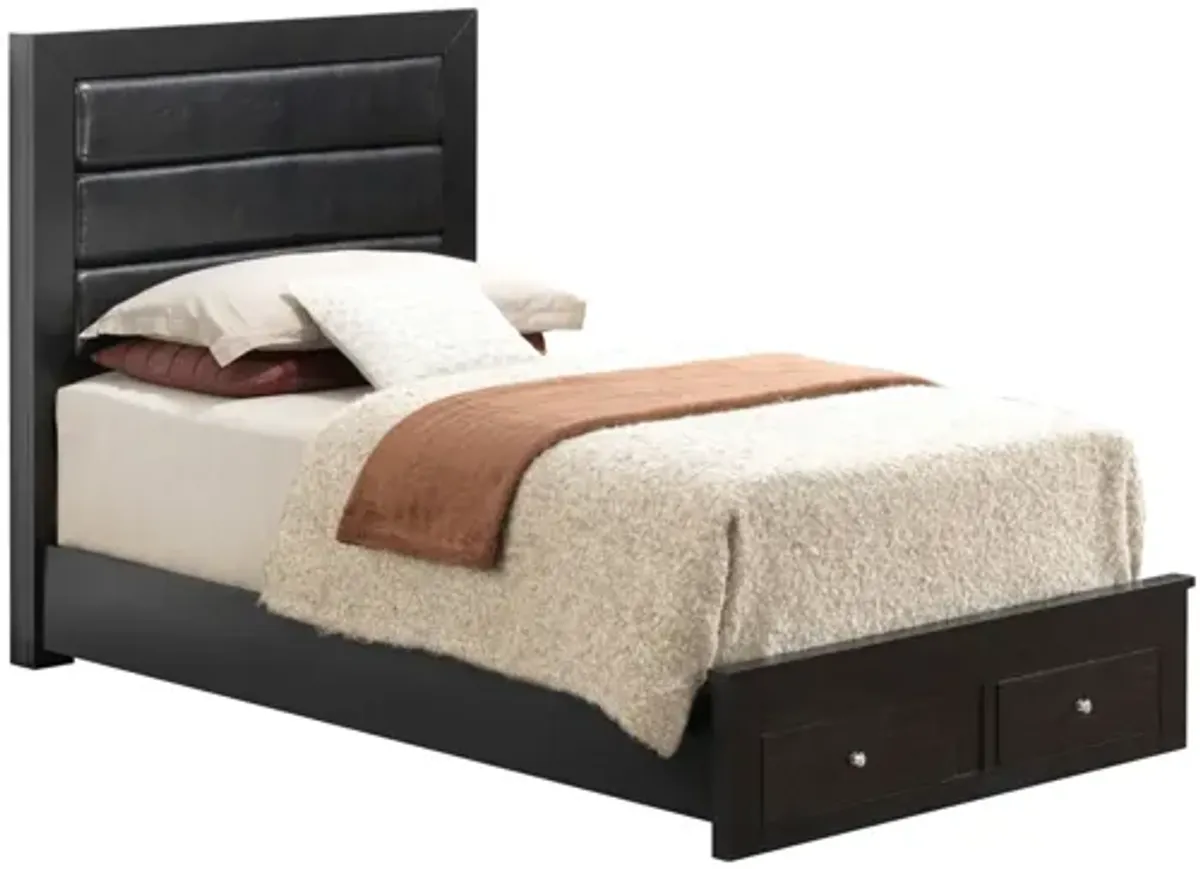 Burlington Twin Storage Bed in Black by Glory Furniture