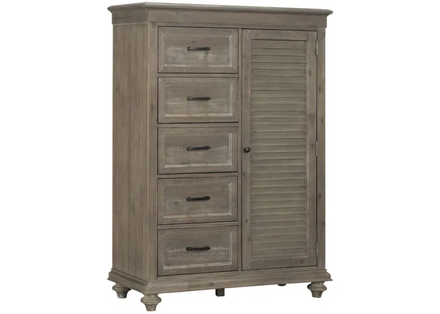 Verano Wardrobe Chest in Driftwood light brown by Homelegance