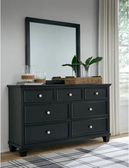 Lanolee Dresser and Mirror in Black by Ashley Furniture
