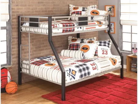 Dinsmore Twin over Full Bunk Bed in Black/Gray by Ashley Furniture