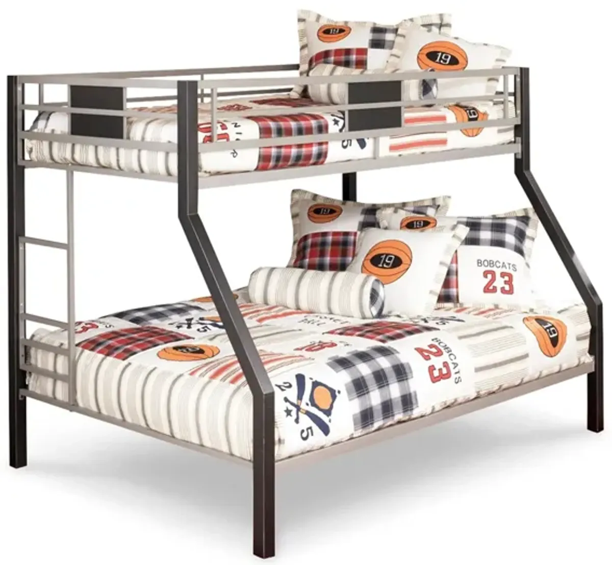 Dinsmore Twin over Full Bunk Bed in Black/Gray by Ashley Furniture