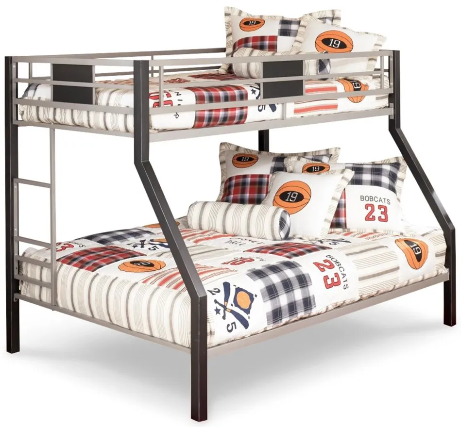 Dinsmore Twin over Full Bunk Bed in Black/Gray by Ashley Furniture